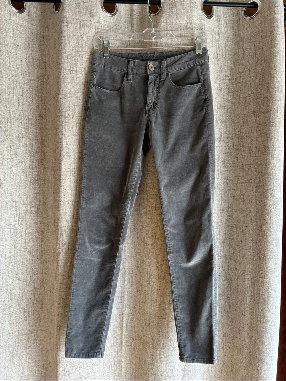 American Eagle Outfitters Light Gray Skinny Corduroy Jeans